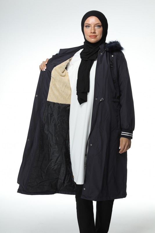 LACİ KADIN KAPÜŞONLU BONDİT KUMAŞ TRENCHCOAT