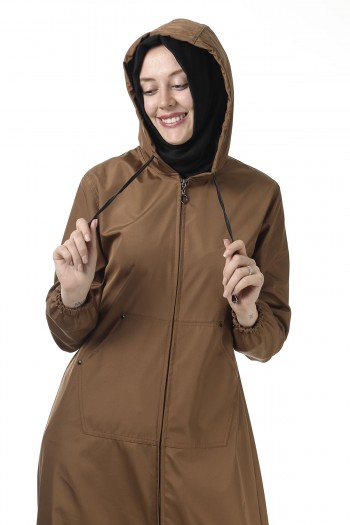 HARDAL KADIN BONDİK KAPÜŞONLU TRENCHCOAT